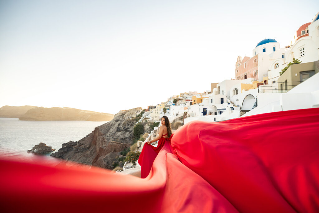 dress santorini red color