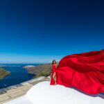 dress santorini red color imerovigli