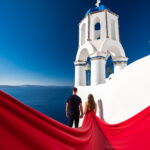 couple flying dress photography