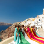 group photography with flying dress