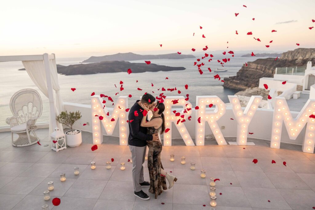 Photographer In Santorini Greece